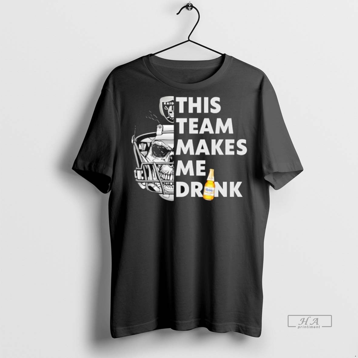 Trendy Official Las Vegas Raiders Skull Helmet This Team Makes Me Drink Beer Tee Sweater Hoodie
