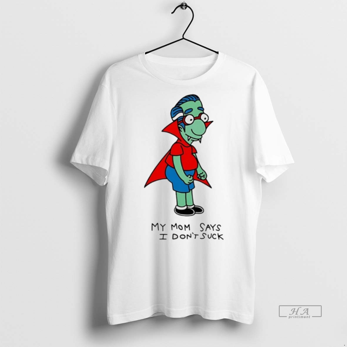 Trendy Official Milhouse Van Houten X Vampire My Mom Says I Dont Suck Tee Sweater Hoodie