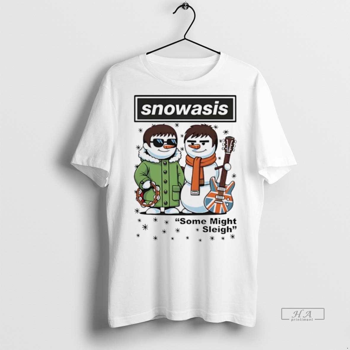 Trendy Official Oasis Snowasis Some Might Sleigh Christmas Tee Sweater Hoodie