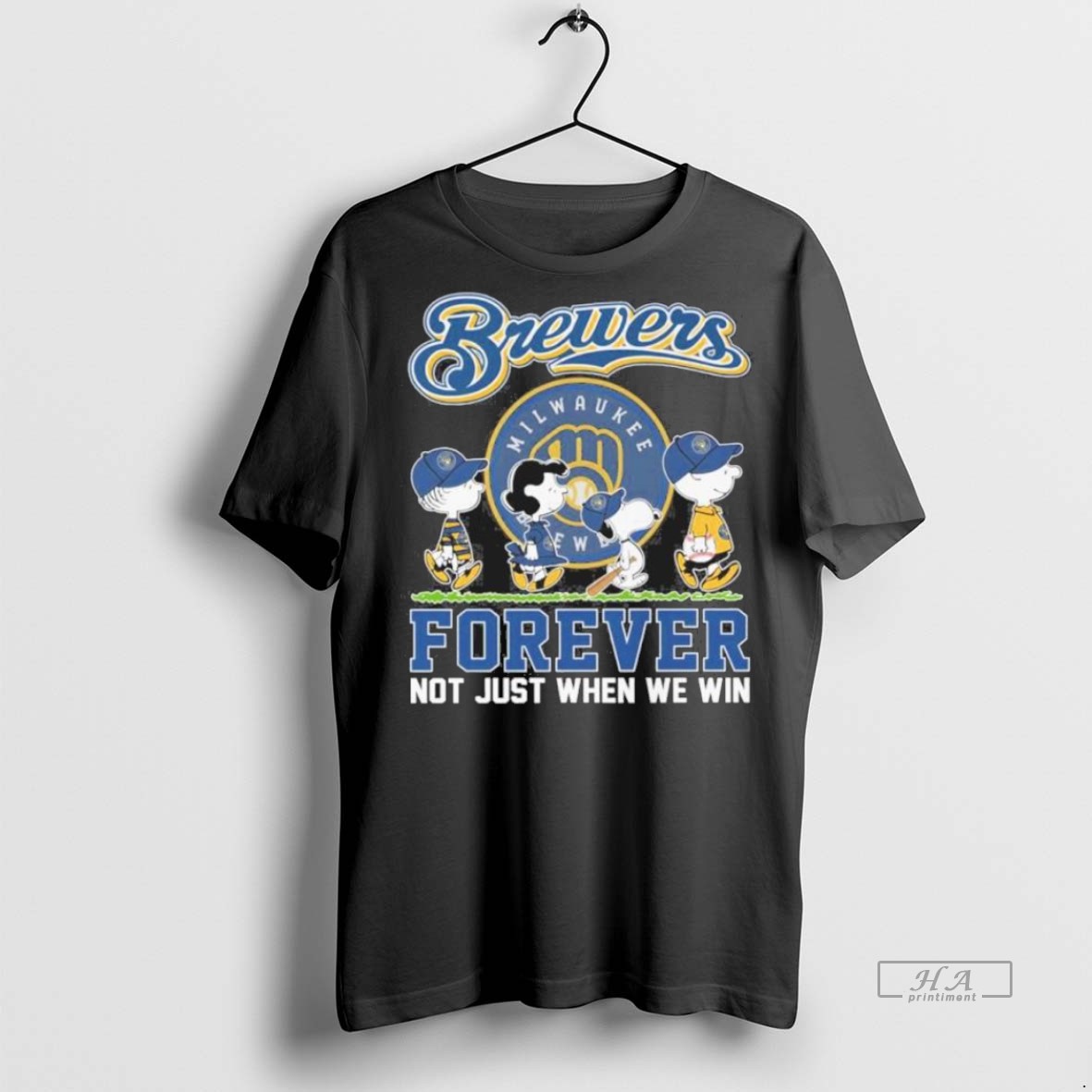Trendy Official Postseason The Peanuts X Milwaukee Brewers Forever Not Just When We Win Tee Sweater Hoodie