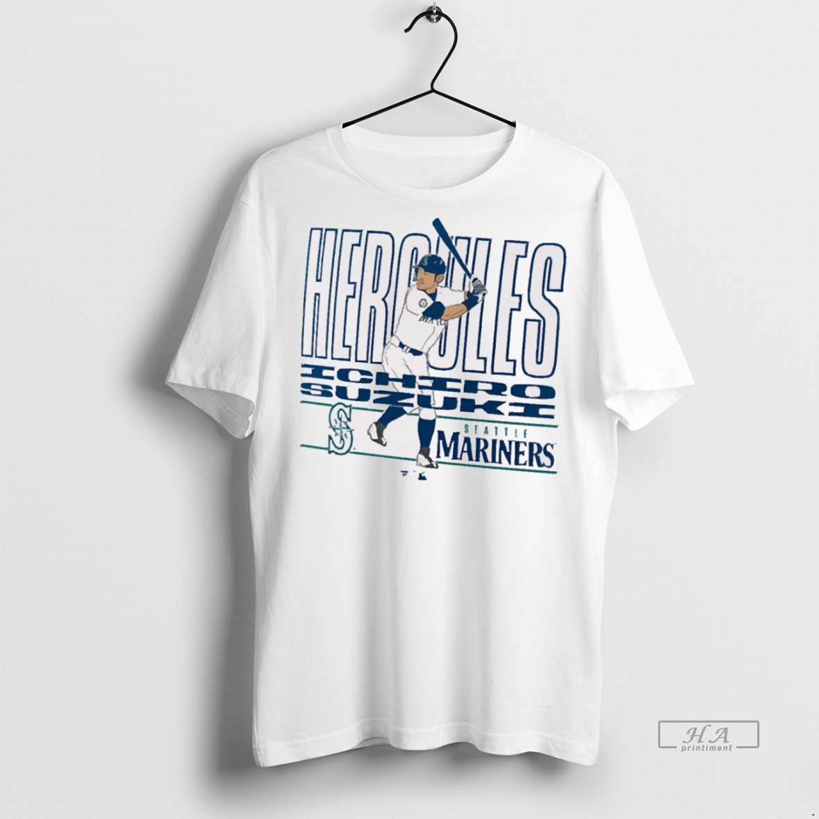 Trendy Official Seattle Mariners Mlb Ichiro Suzuki Hercules Cooperstown Player Tee Sweater Hoodie