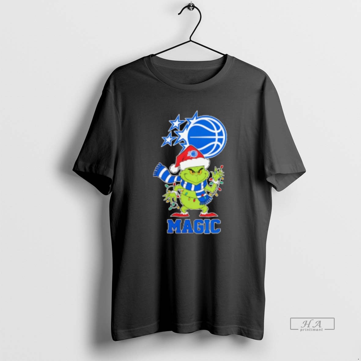Trendy Orlando Magic Christmas Grinch Santa Holiday Tee Shirt