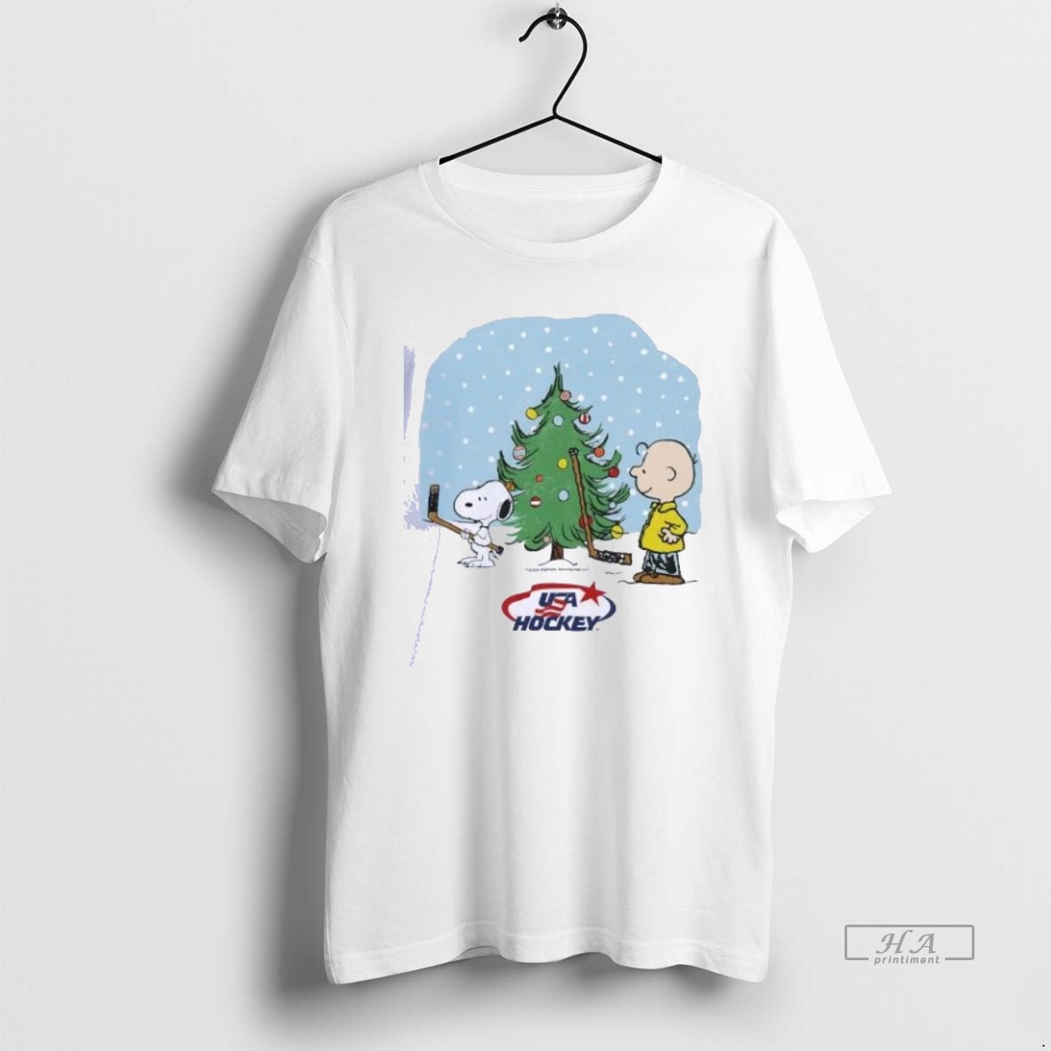 Trendy Peanuts X Usa Hockey Christmas Morning 2025 Shirts Tee Shirt