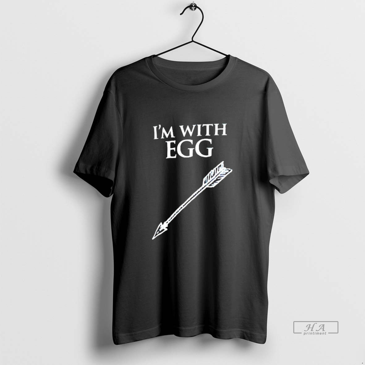 Trendy Peter Claffey Wearing Im With Egg Blackshirt Tee Shirt
