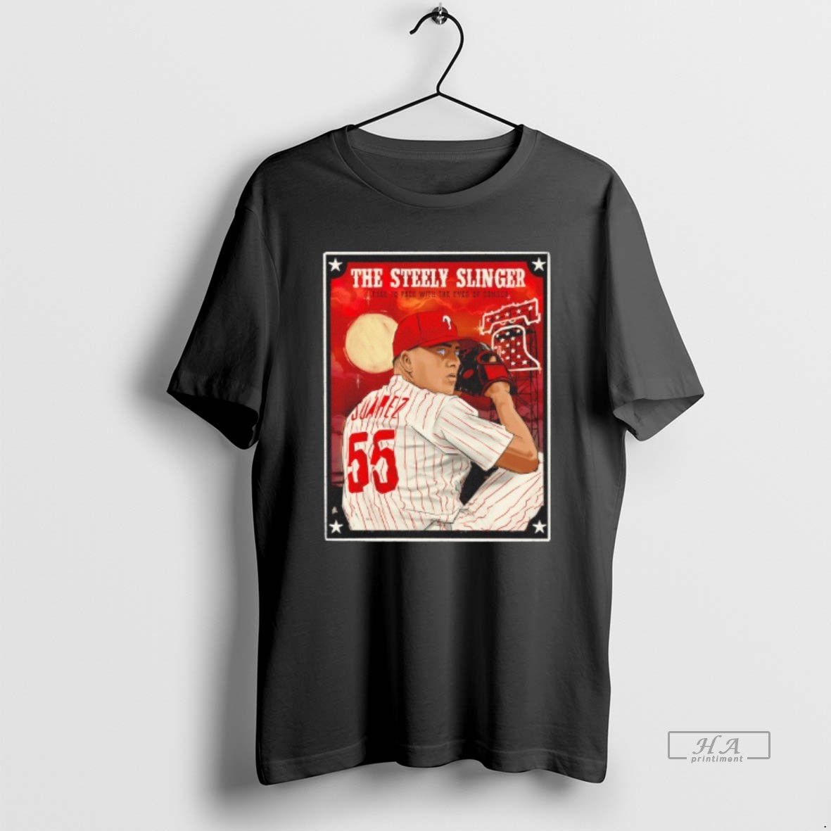 Trendy Phillies Ranger Suarez The Steely Slinger Face To Face With The Eyes Of Danger Tee Shirt