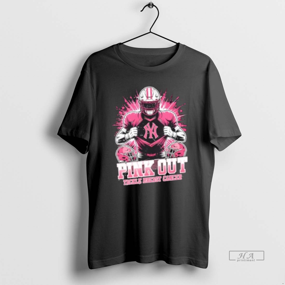Trendy Pink Out Tackle Breast Cancer New York Yankees Baseball Tee Shirt