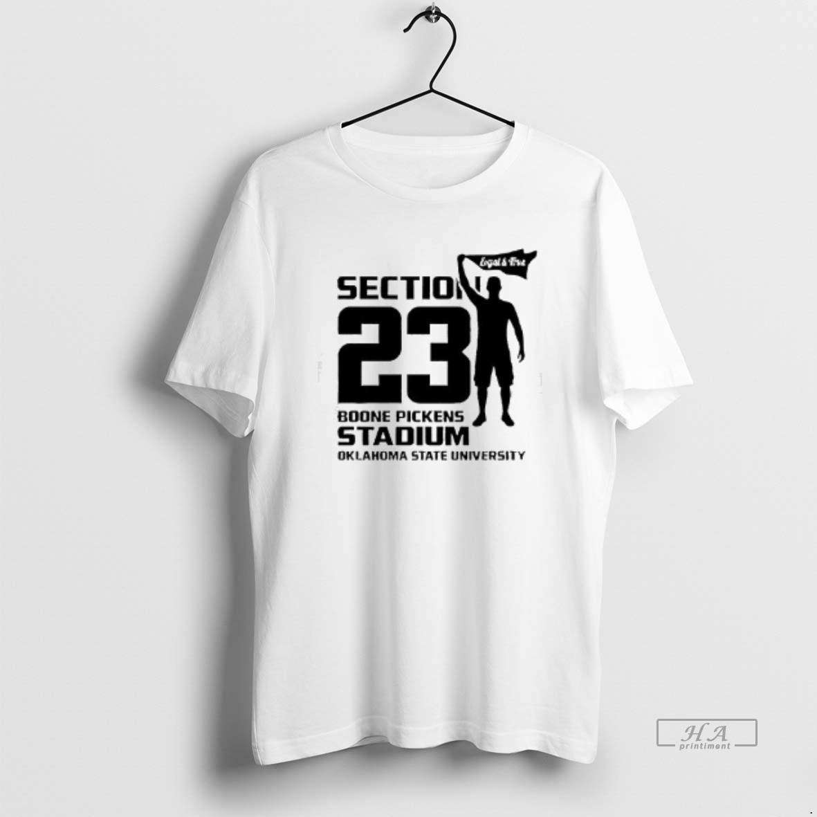 Trendy Pistol Pete Oklahoma State University Osu Section 23 Boone Pickens Stadium Tee Shirt