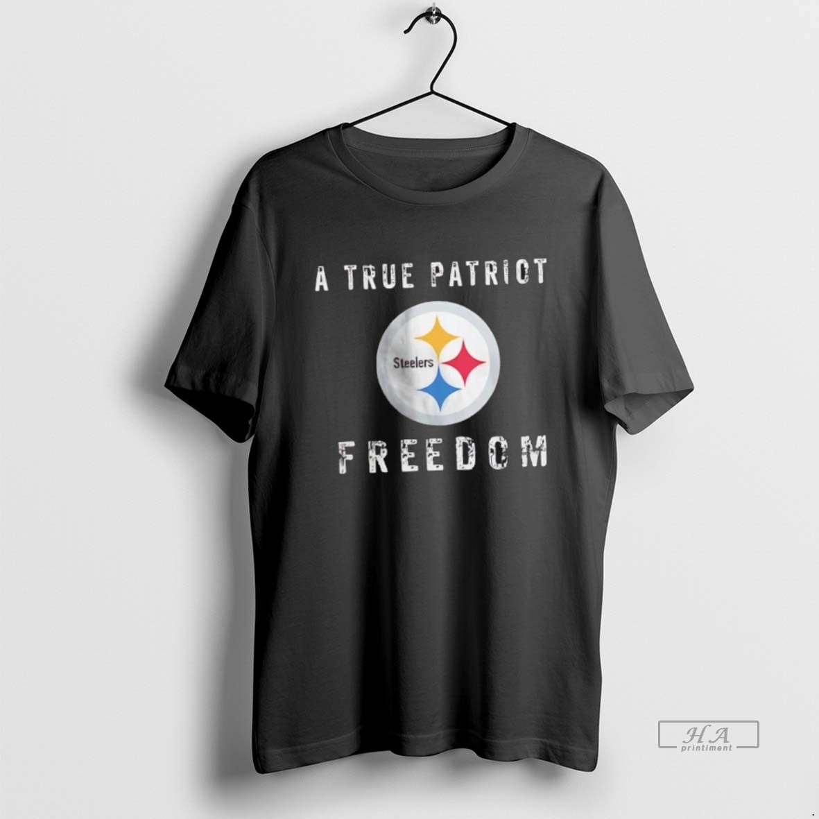 Trendy Pittsburgh Steelers Football A True Patriot Freedom Tee Shirt