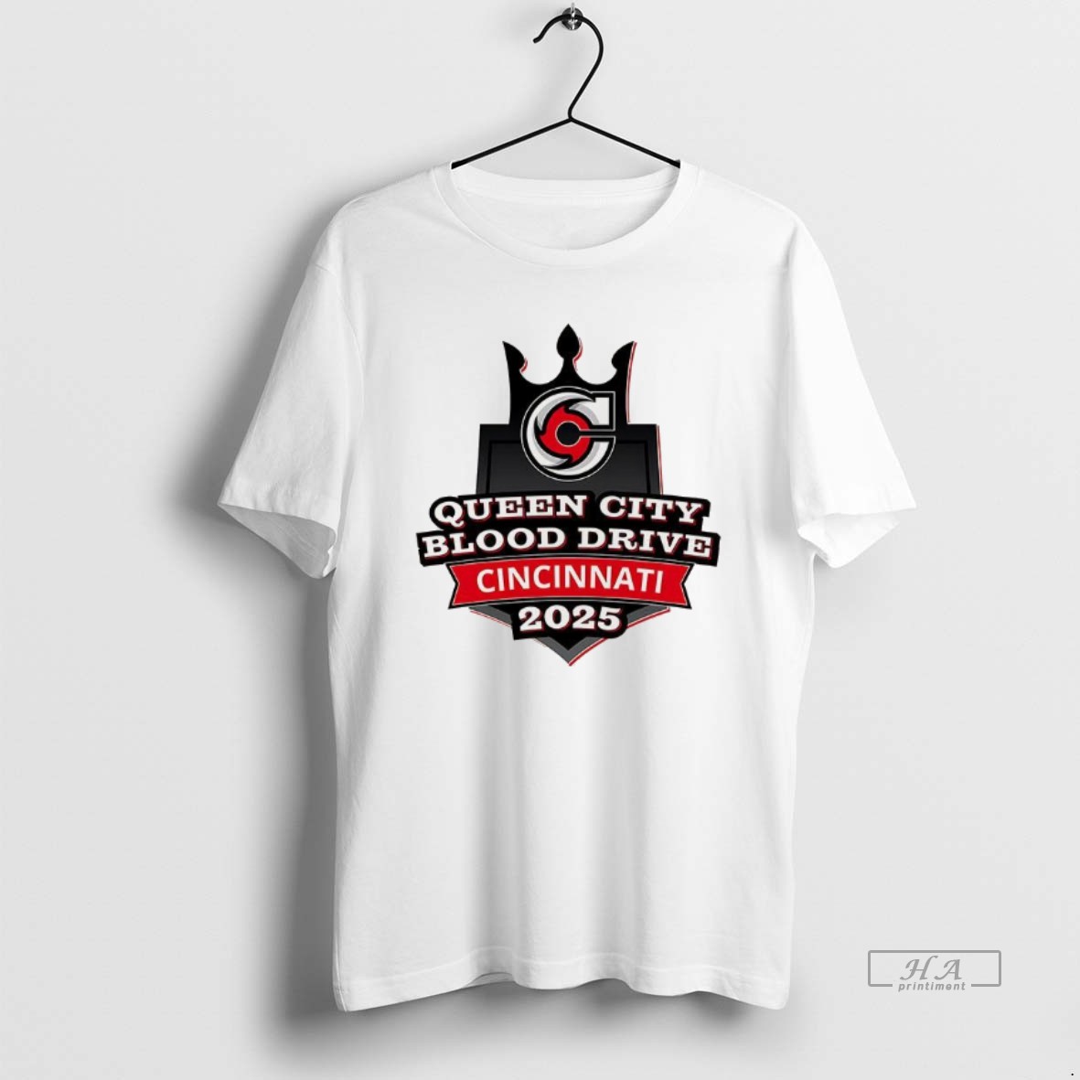 Trendy Queen City Blood Drive Cincinnati 2025 Logo Tee Shirt