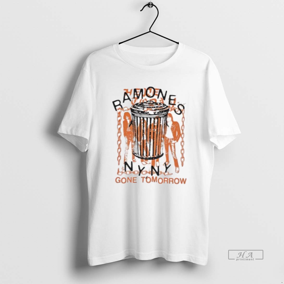 Trendy Ramones Nyny Gone Tomorrow Band Graphic Tee Shirt