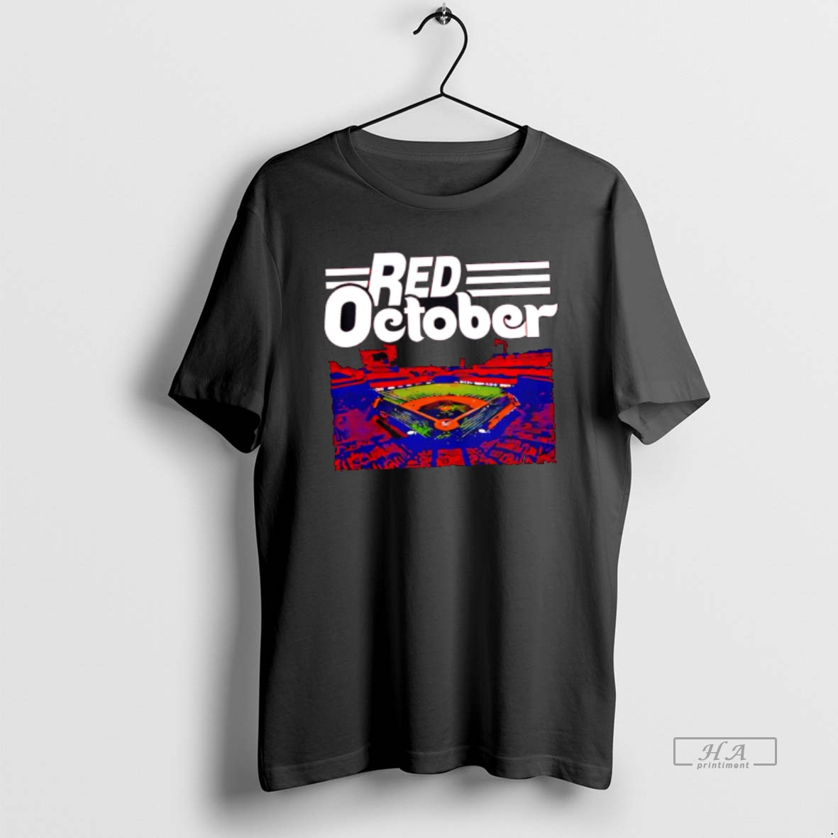 Trendy Red October Stadium Tee Shirt