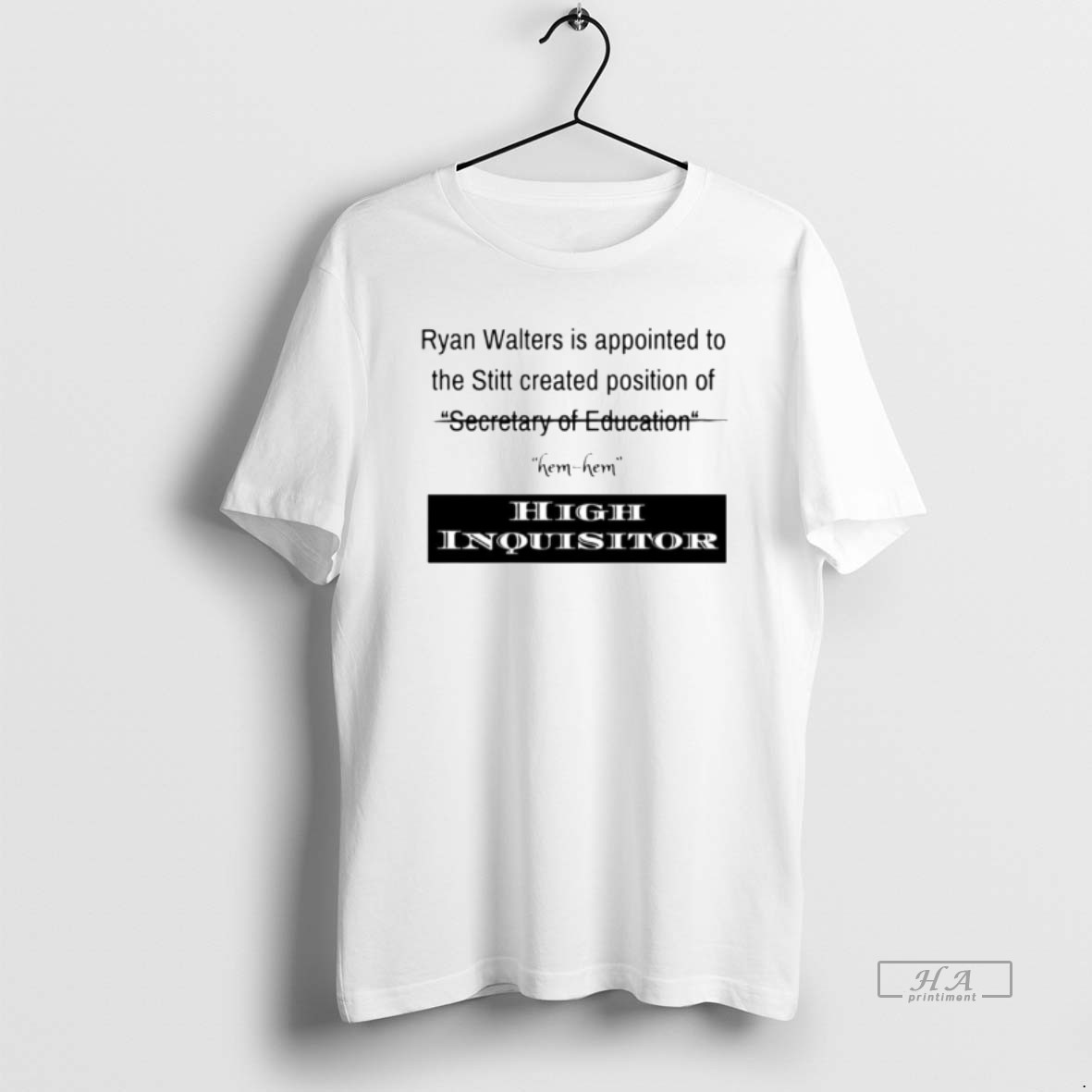 Trendy Ryan Walters Is Appointed To The Stitt Created Position Of High Inquisitor Ornaments Tee Shirt