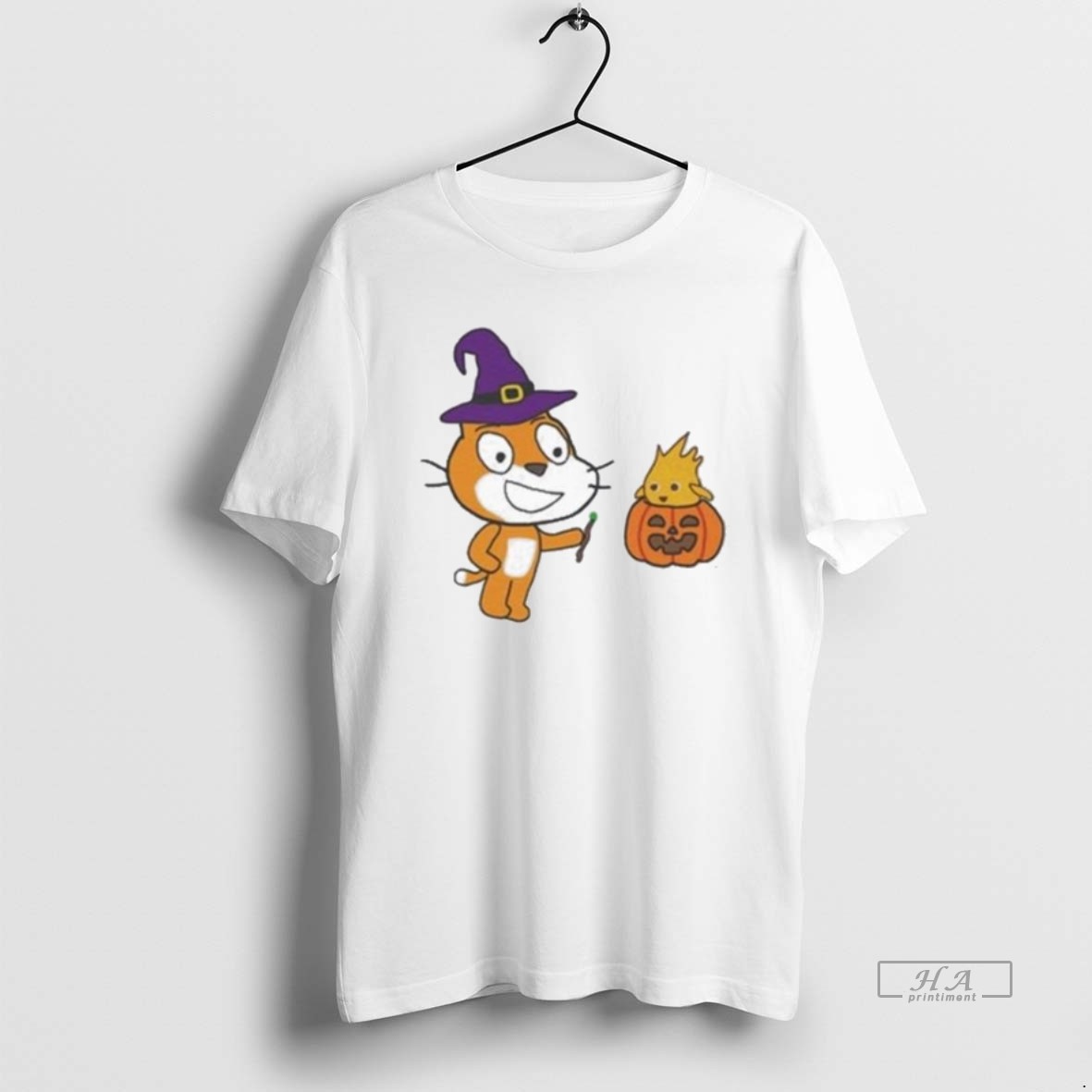 Trendy Scratch Cat Halloween Tee Shirt