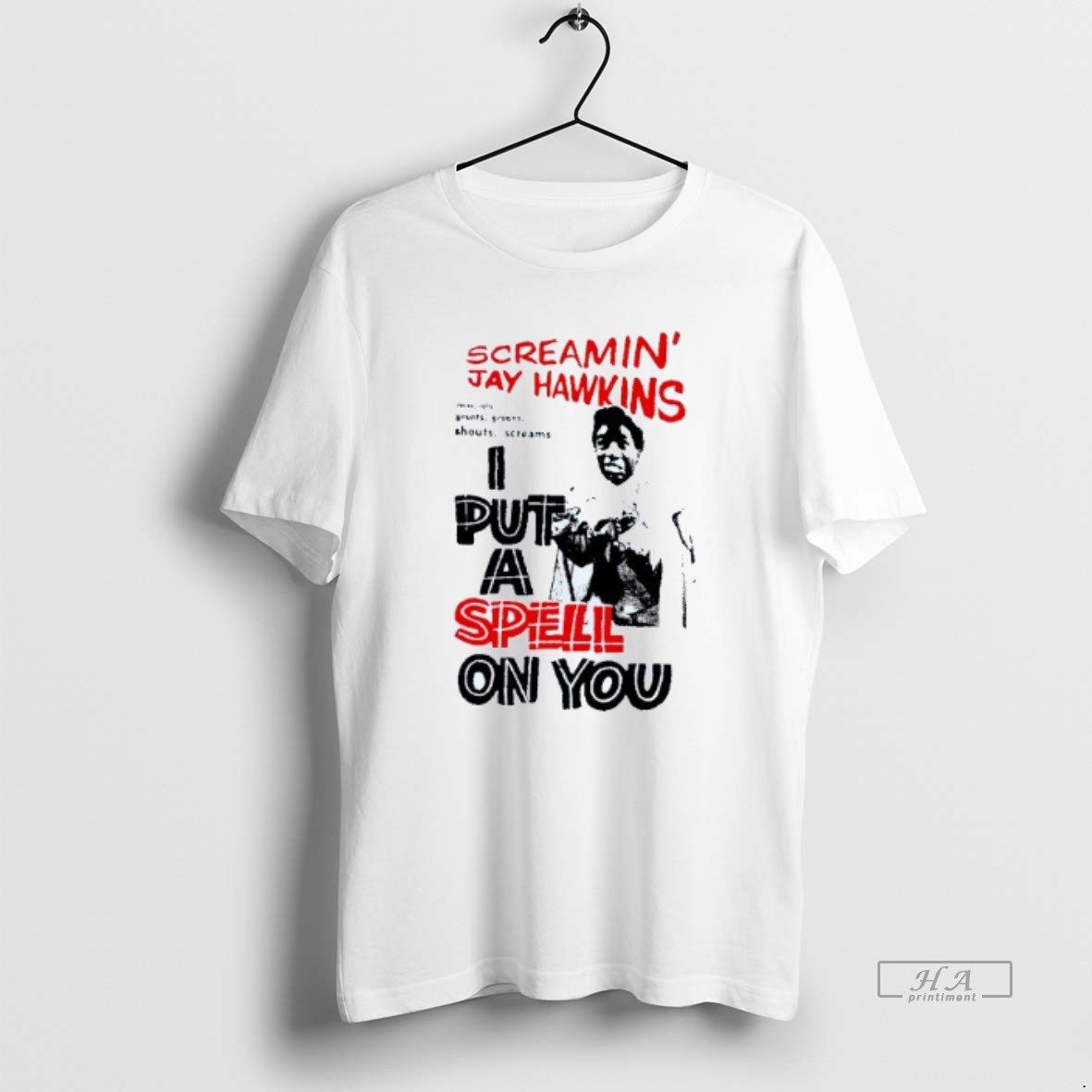 Trendy Screamin Jay Hawkins I Put A Spell On You Mens White Tee Tee Shirt