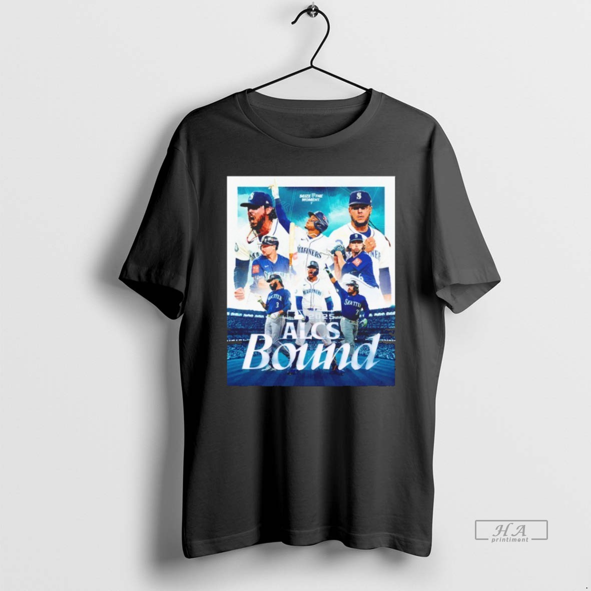 Trendy Seattle Mariners 2025 Alcs Bound Seize The Moment Blackshirt Tee Shirt