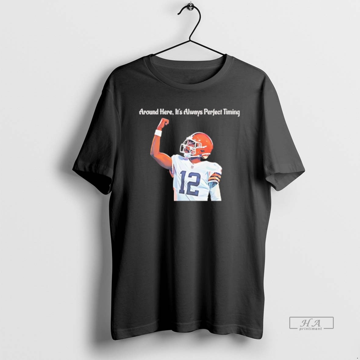 Trendy Shedeur Sanders Around Here Its Always Perfect Timing Tee Shirt