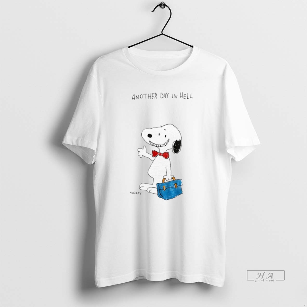 Trendy Snoopy Another Day In Hell Tee Shirt 2