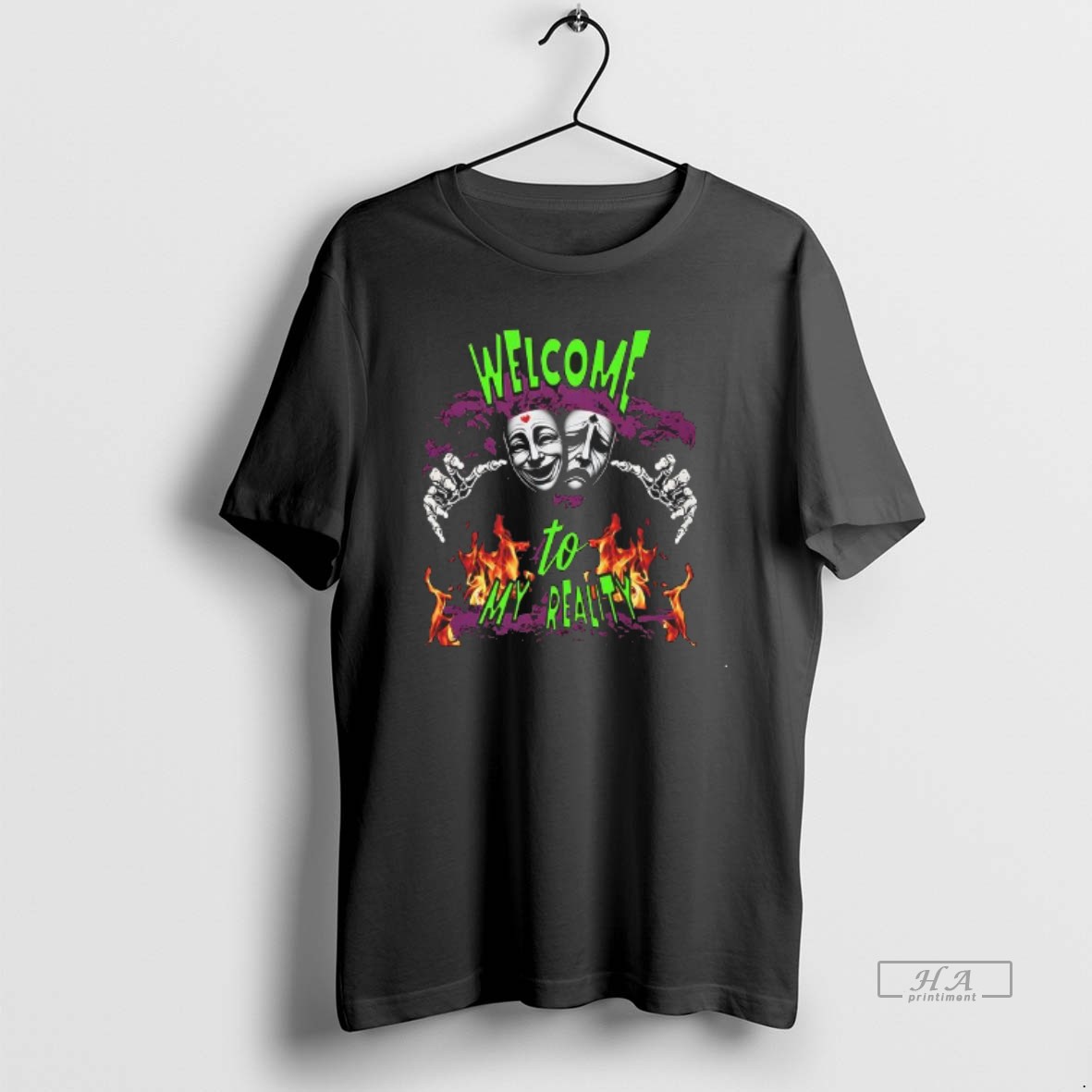 Trendy Spider Welcome To My Reality Halloween Tee Shirt