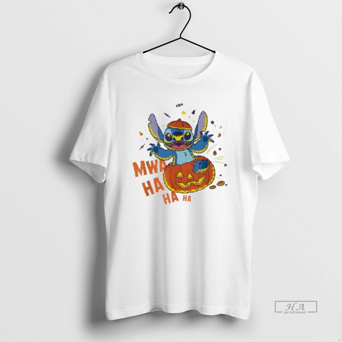 Trendy Stitch Mwa Ha Ha Disney Halloween Tee Shirt