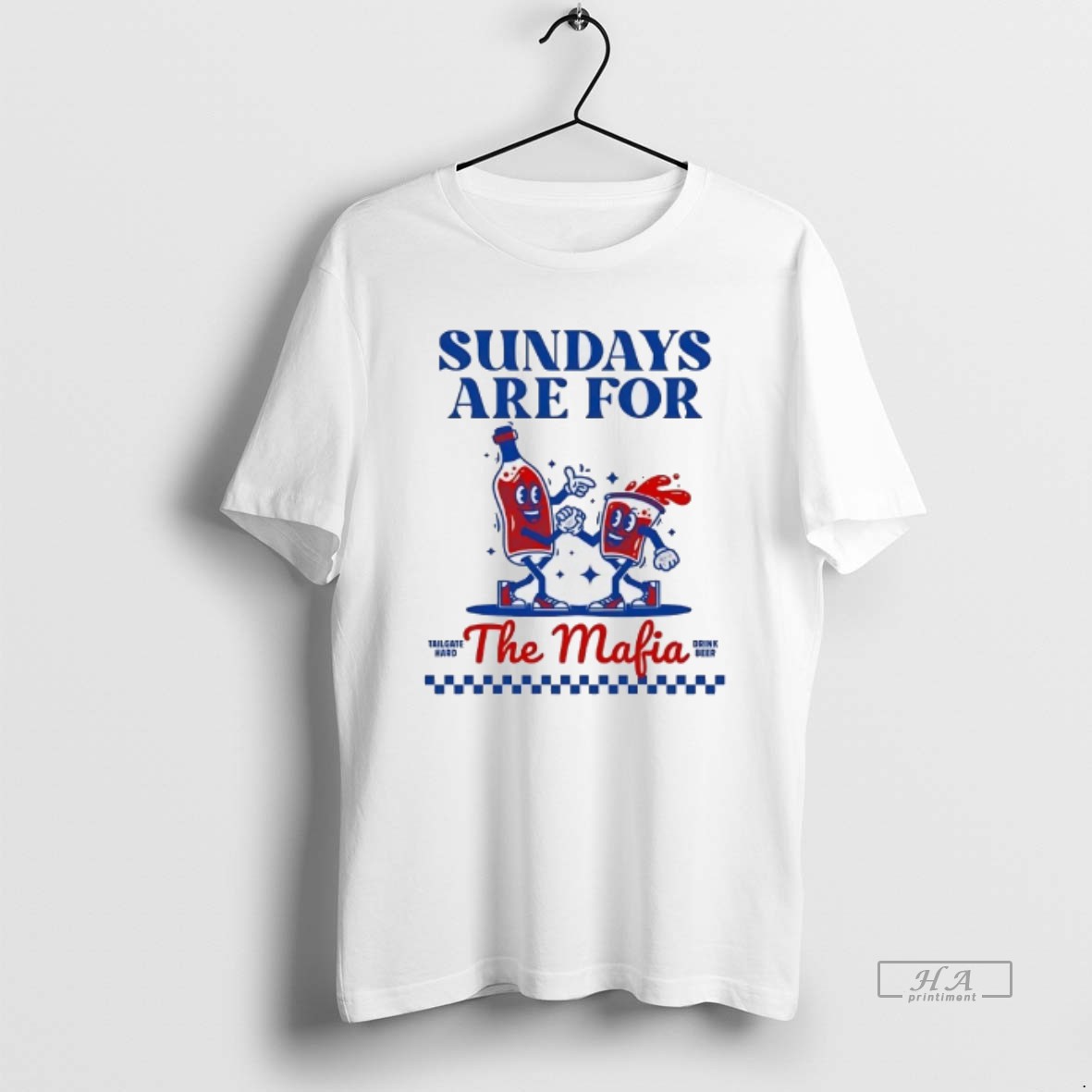 Trendy Sundays Are For The Mafia Tailgate Hard Drink Beer Tee Shirt