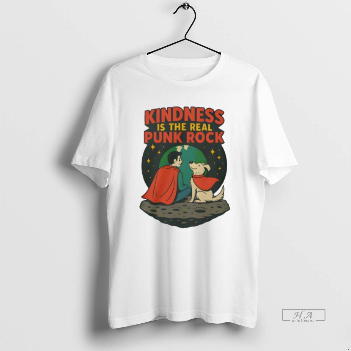 Trendy Superman And Krypto Kindness Is The Real Punk Rock Cartoon Tee Shirt