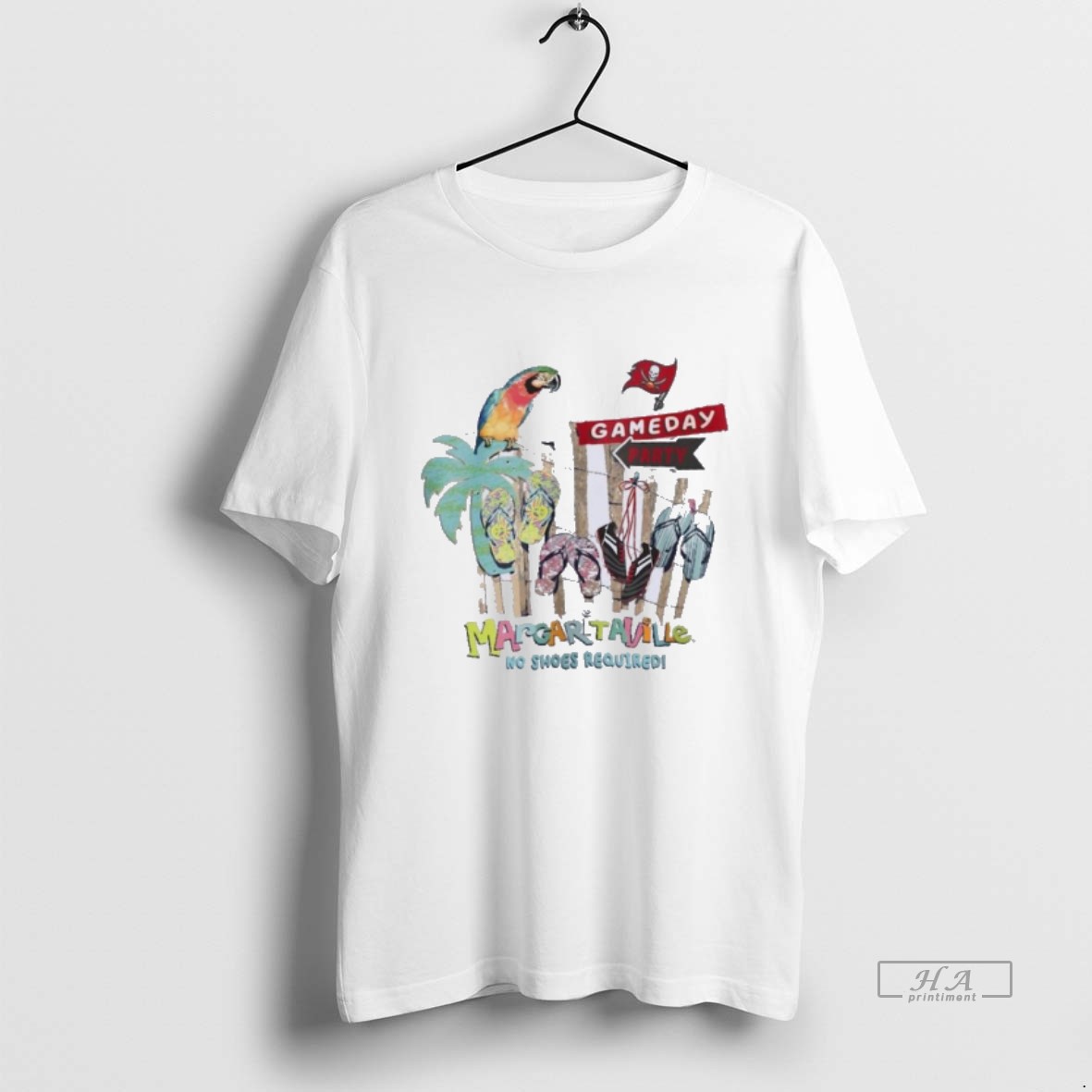 Trendy Tampa Bay Buccaneers Gameday Party Margaritaville No Shoes Required Tee Shirt