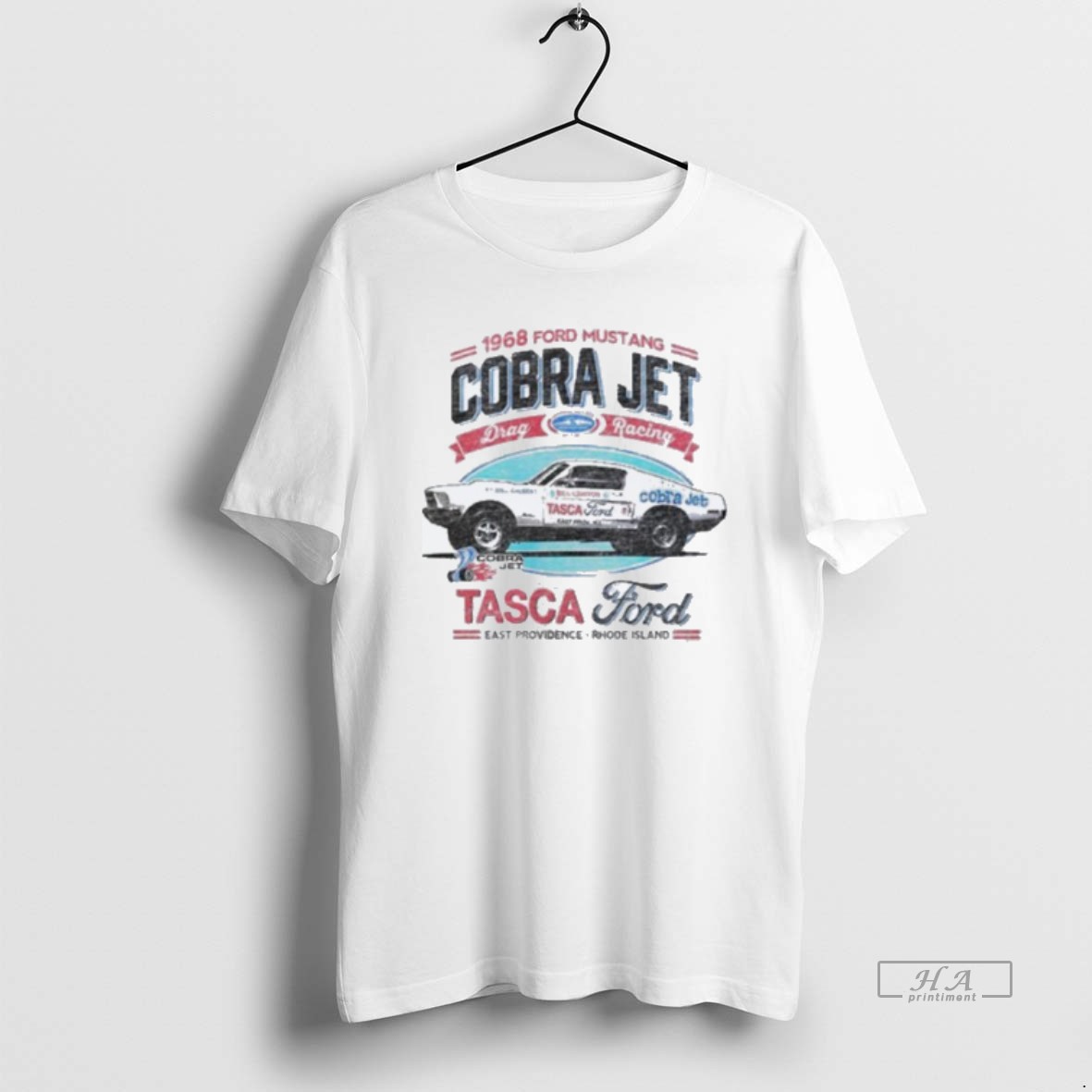 Trendy Tasca Ford Cobra Jet East Providence Rhode Island 1968 Ford Mustang Tee Shirt
