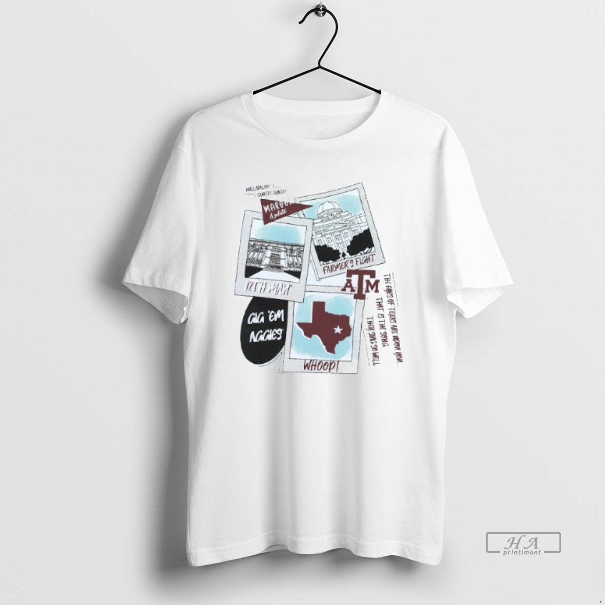 Trendy Texas Am Aggies 12th Man Farmers Fight Whoop Gig Em Aggies The Eyes Of Texas Are Upon You Mens White Tee Tee Shirt