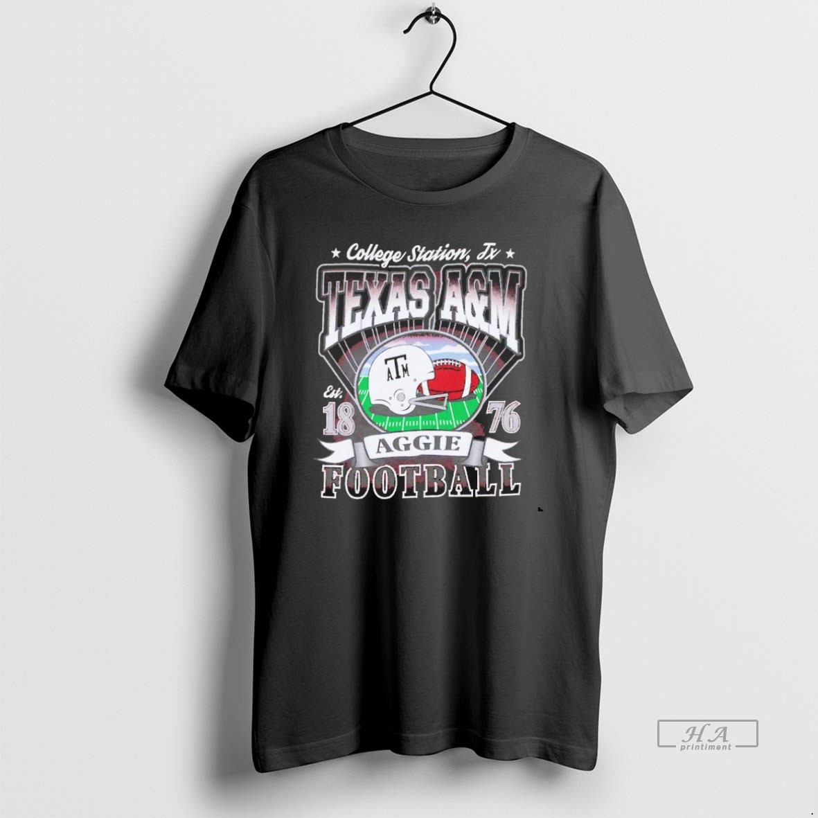 Trendy Texas Am Aggies Football Helmet Est 1876 College Station Blackshirt Tee Shirt
