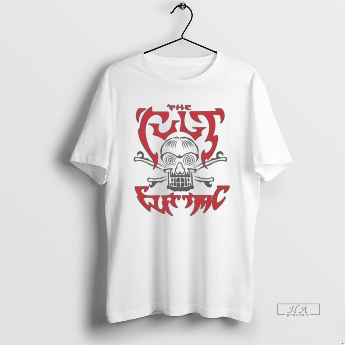 Trendy The Cult Apparel Electric Skull Tee Shirt