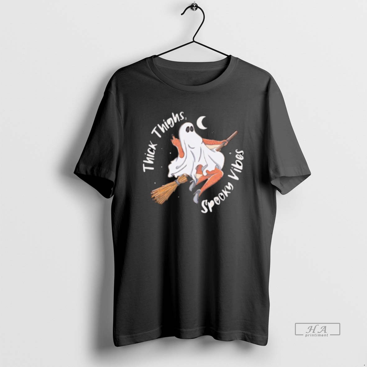 Trendy Thick Thighs Spooky Vibes Ghost Tee Shirt