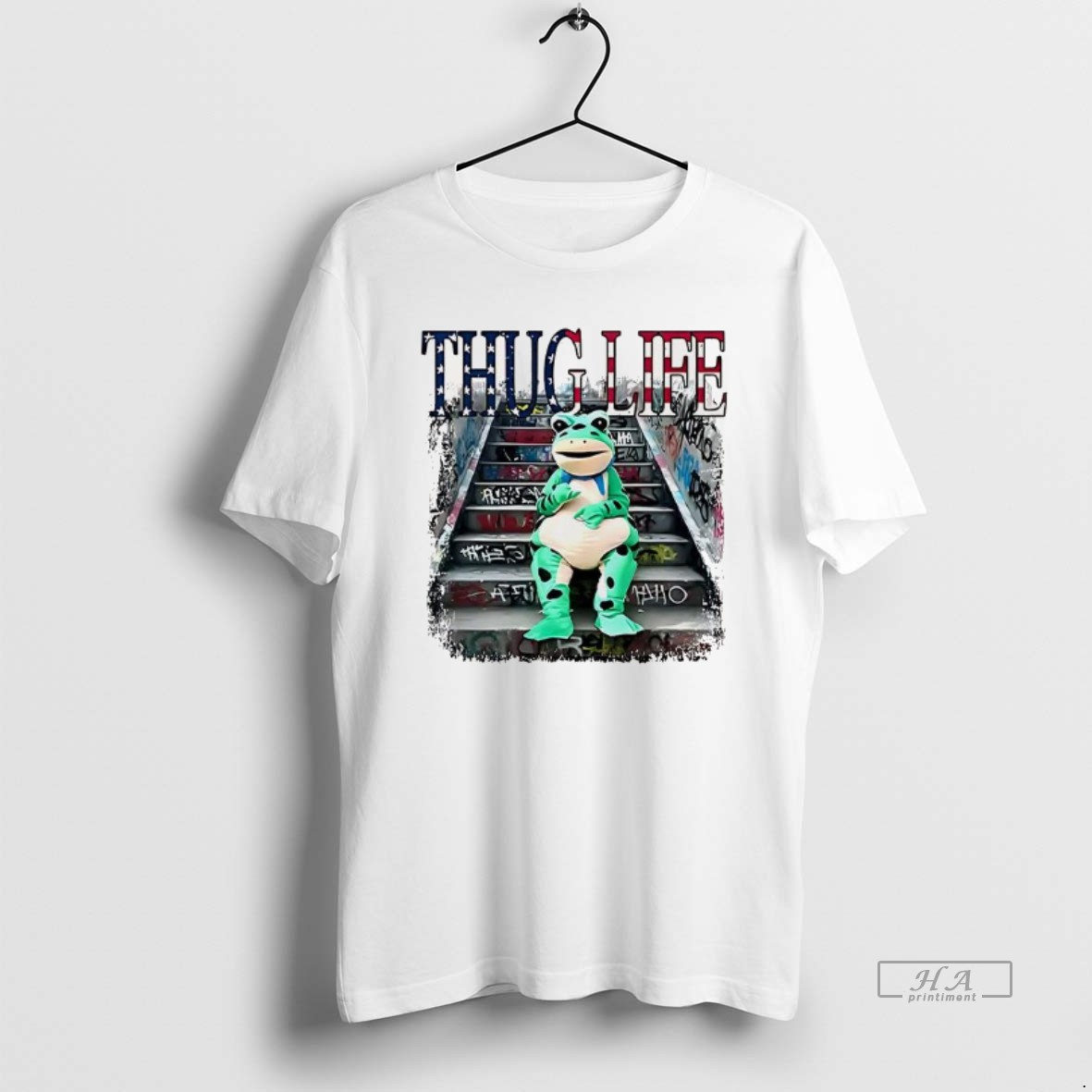Trendy Thug Life Portland Frog Protest Tee Shirt