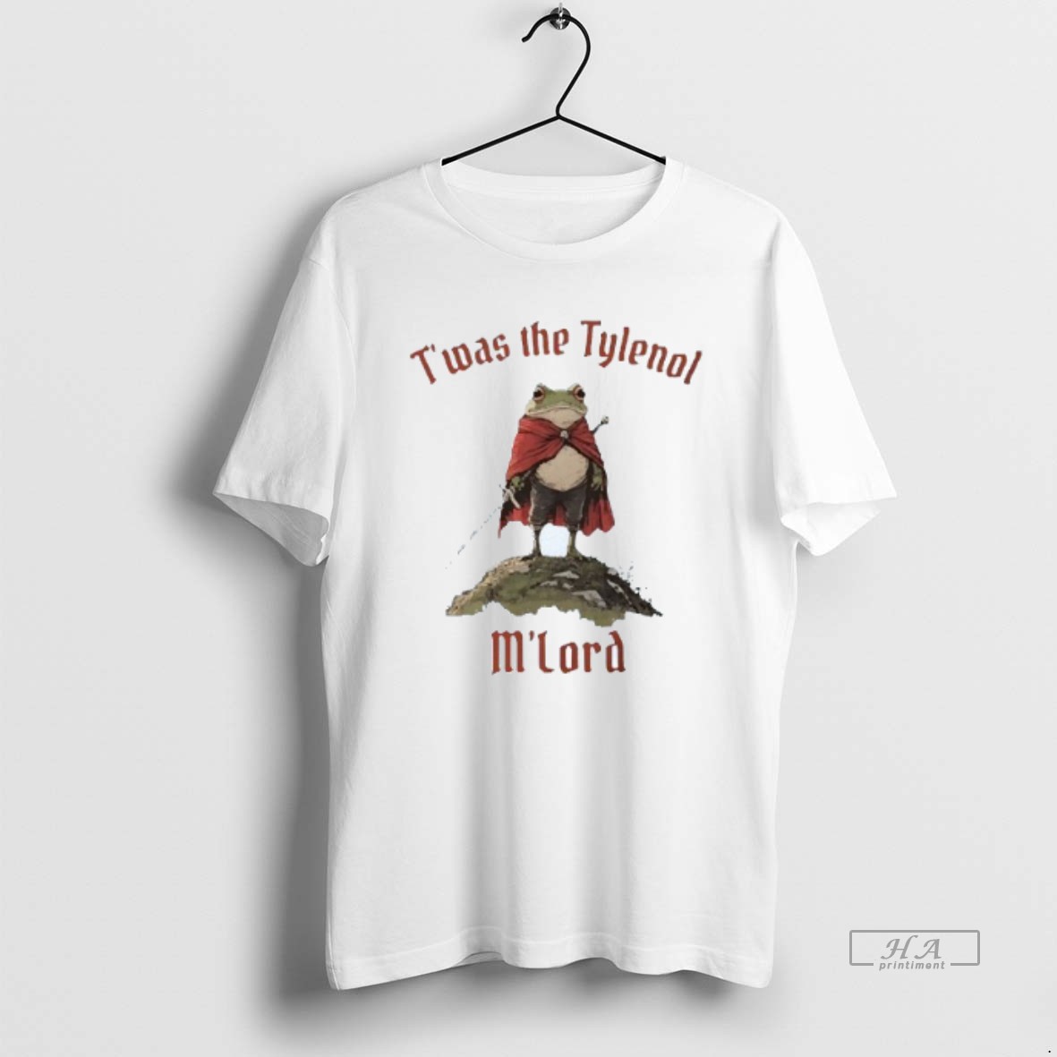 Trendy Twas The Tylenol Mlord Frog Mens White Tee Tee Shirt