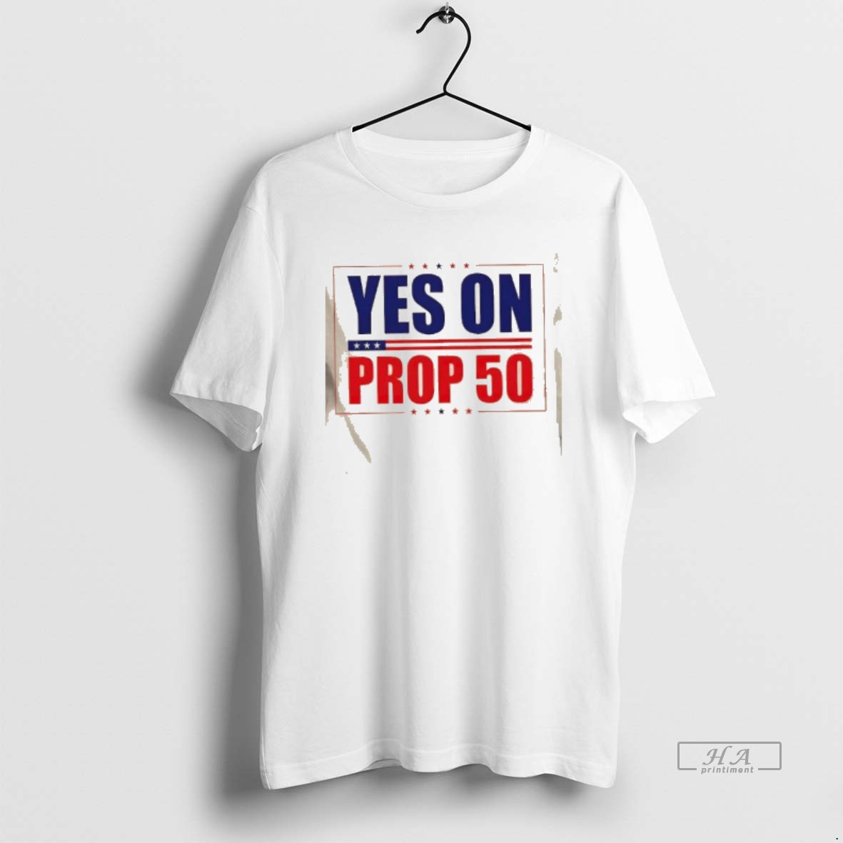 Trendy Yes On Prop 50 Stars Tee Shirt