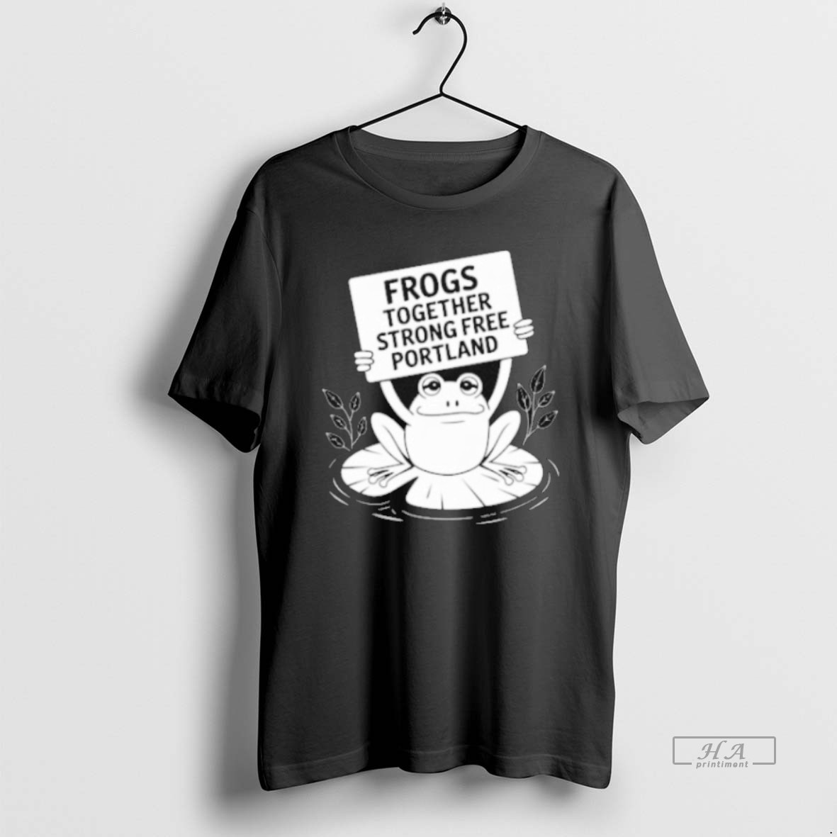 Trendy Frogs Together Strong Free Portland Tee Shirt