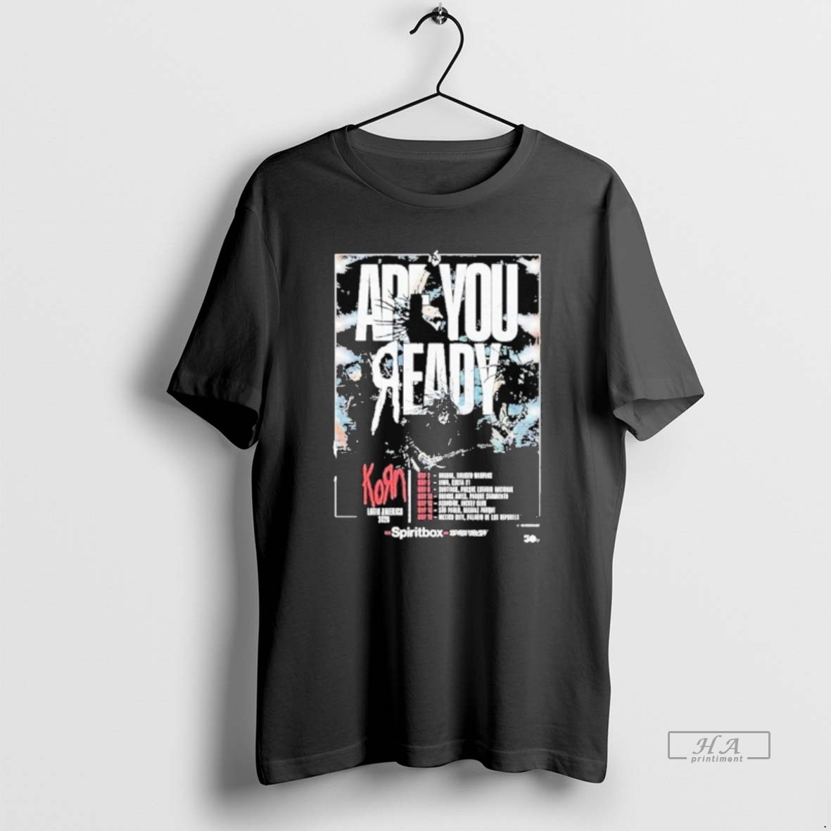Trendy Korn Latin America Tour 2026 With Spiritbox X Seven Hours After Violet Tour Dates Ask You Are Ready Tee Shirt