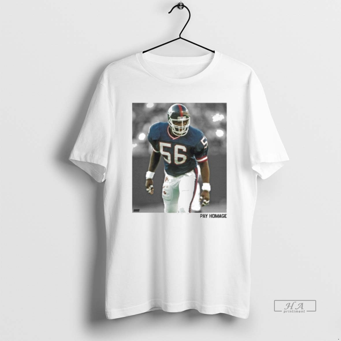 Trendy New York Giants Lawrence Taylor Homage Ash Pay Homage Tee Shirt