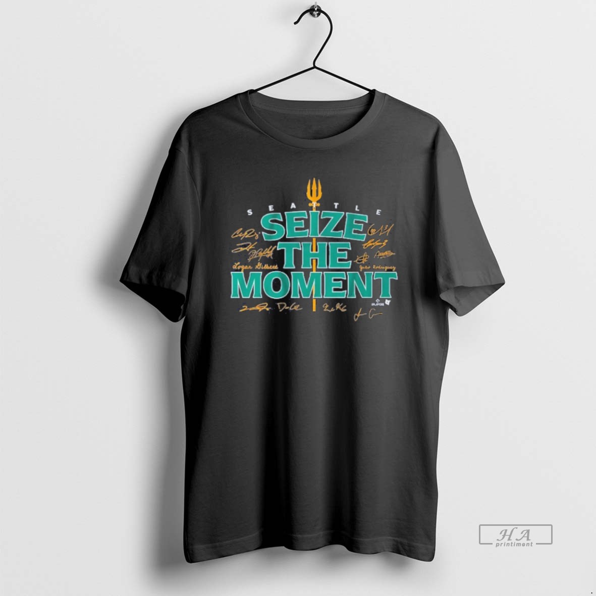 Trendy Seattle Mariners Baseball Seize The Moment Signature Tee Shirt