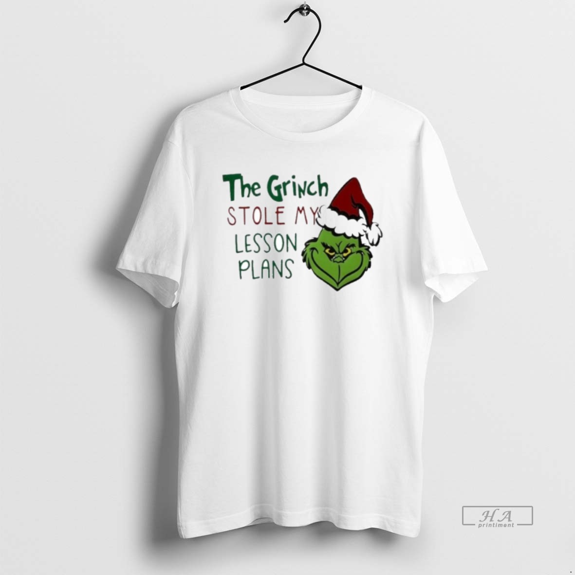Trendy The Grinch Stole My Lesson Plans Christmas Tee Shirt