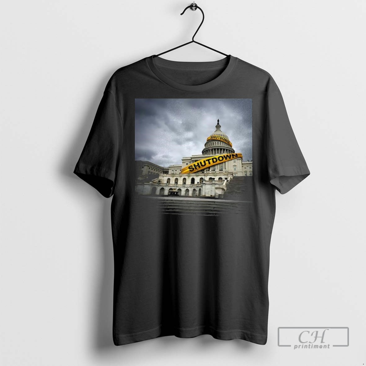 United States Capitol Building Government Shutdown T Shirts
