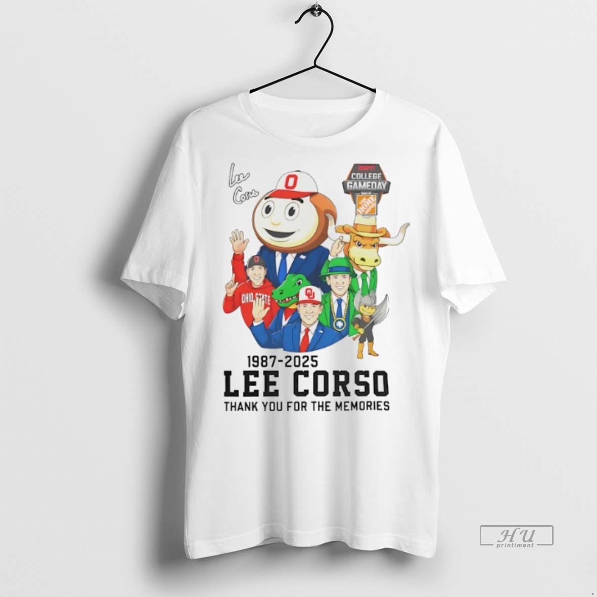 Viral Coach Lee Corso 1987 2025 Thank You For The Memories Tee Shirt Sweater Hoodie