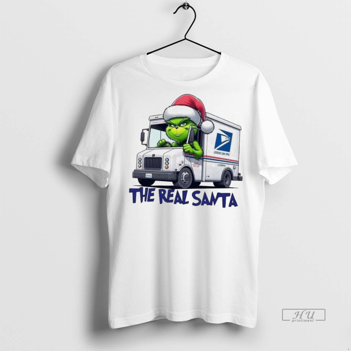 Viral Grinch The Real Santa Christmas White Tee Shirt Sweater Hoodie