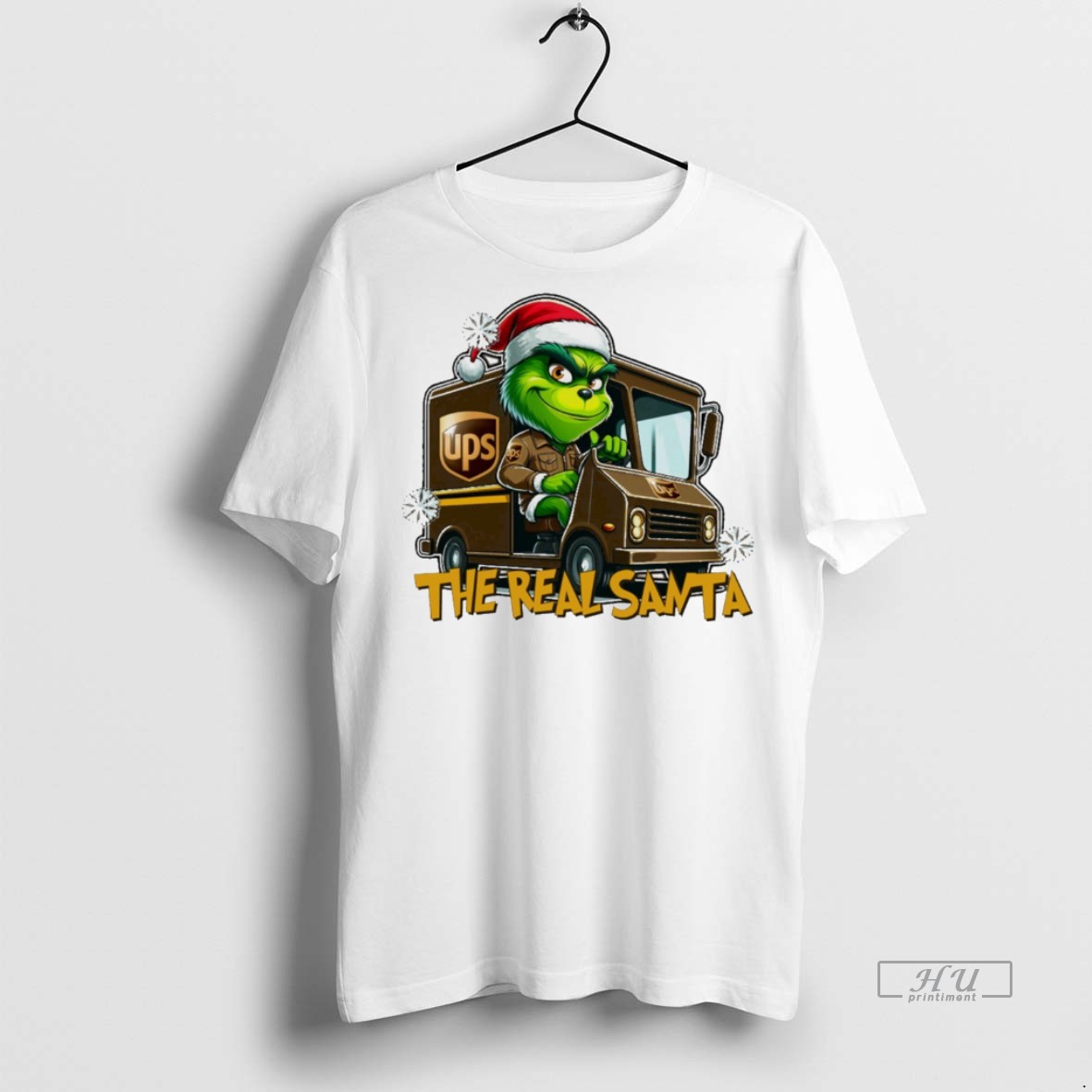Viral Grinch The Real Santa Ups White Tee Shirt Sweater Hoodie