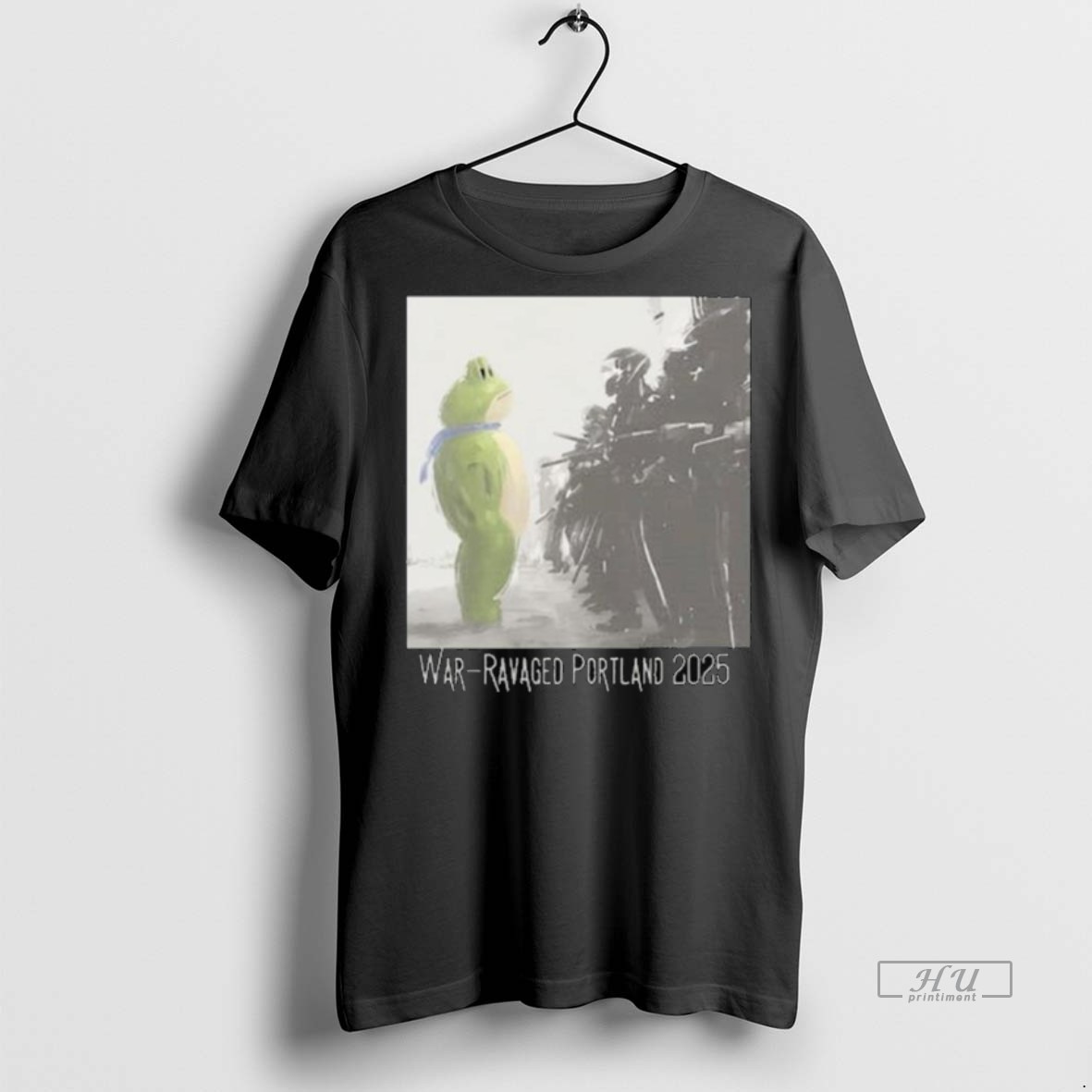 Viral Portland Frog Anti Ice War Ravaged Portland 2025 Long Sleve Tee Shirt Sweater Hoodie