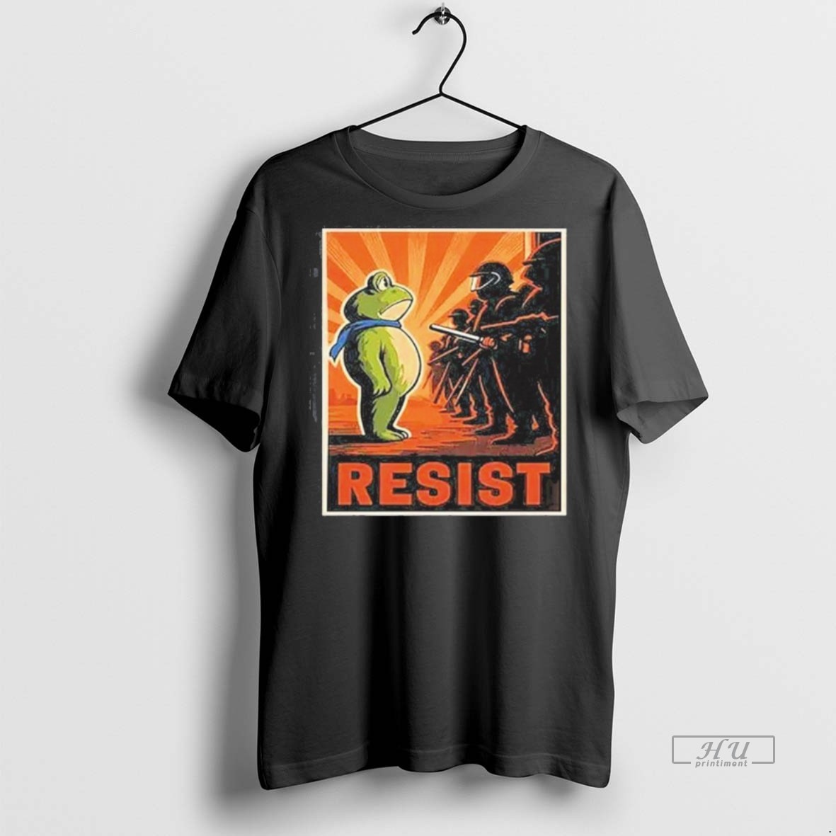 Viral Portland Frog Protest Resist Retro Sunset Tee Shirt Sweater Hoodie 2