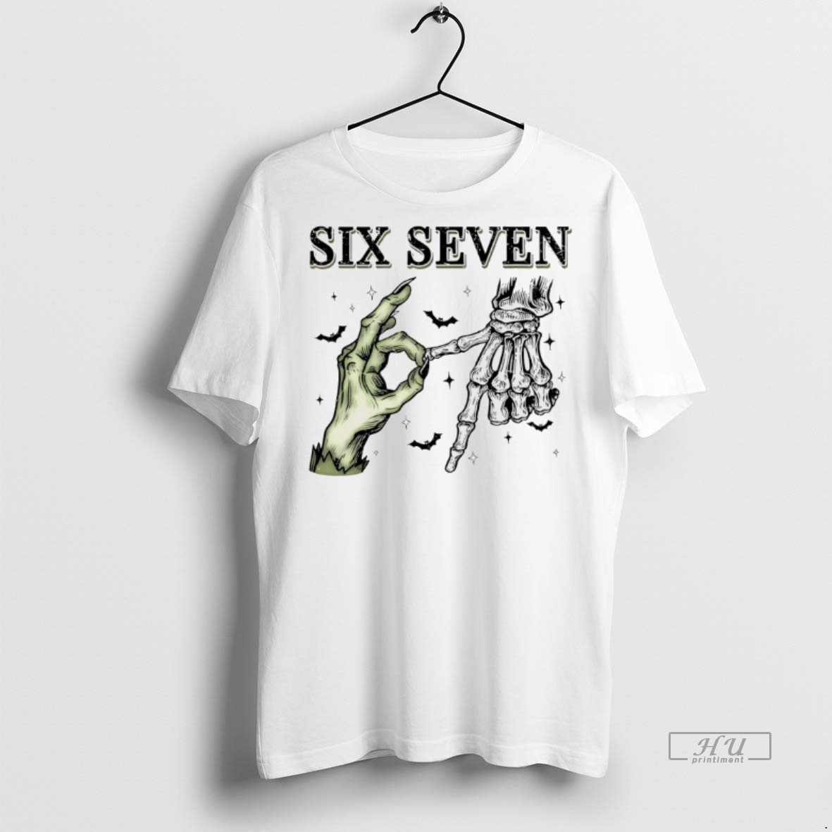 Viral Six Seven 67 Skeleton Hands Halloween Tee Shirt Sweater Hoodie