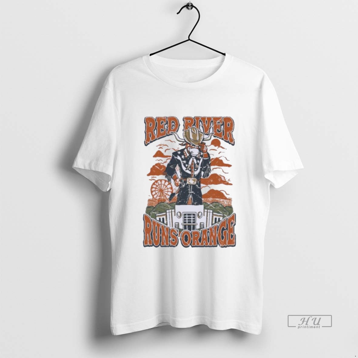 Viral Texas Longhorns Red River Runs Orange Tee Shirt Sweater Hoodie