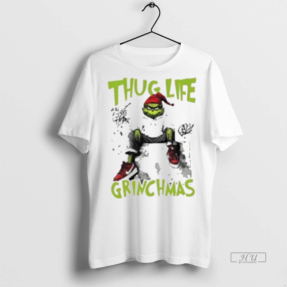 Viral Thug Life Grinch Christmas Friends White Tee Shirt Sweater Hoodie
