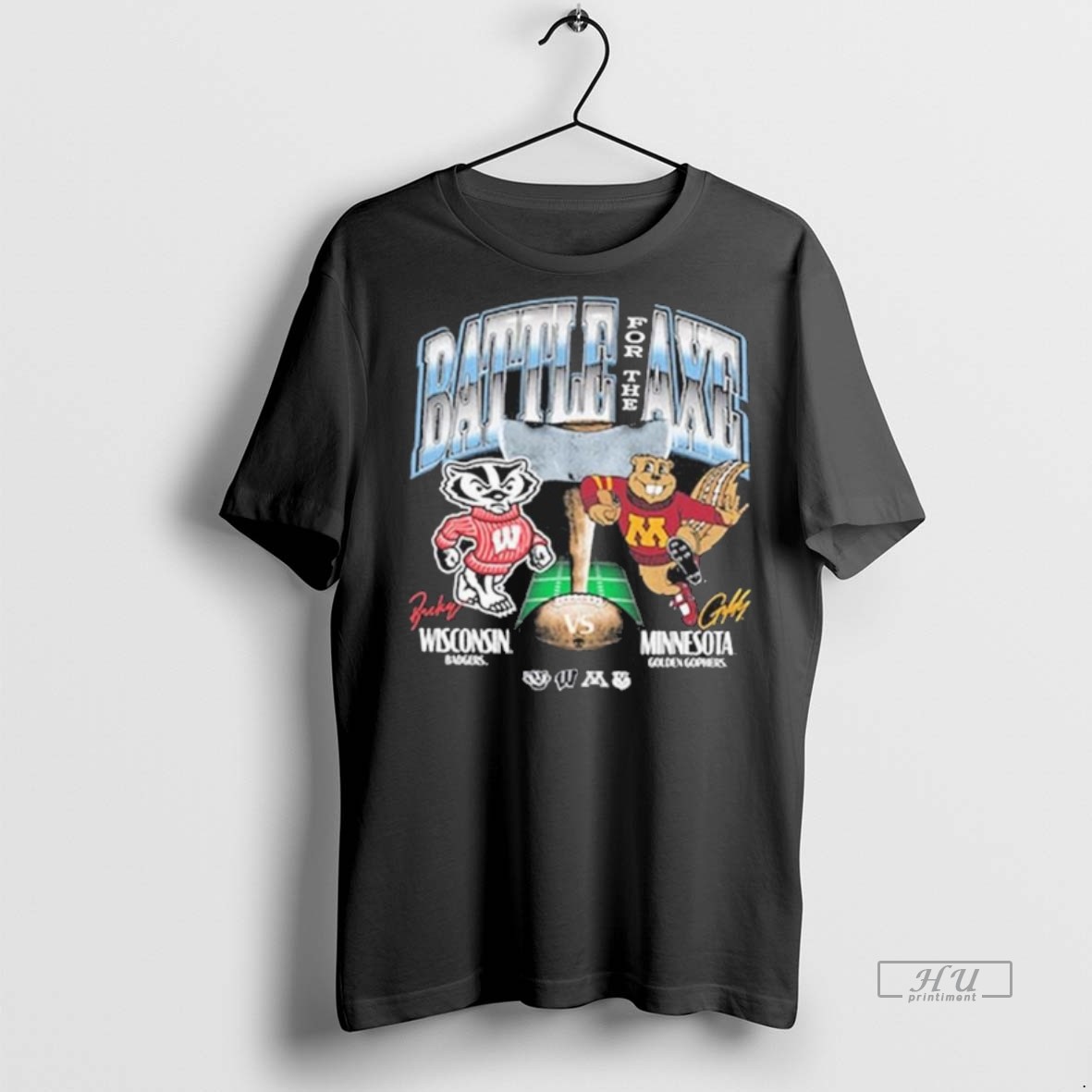 Viral Wisconsin Badgers Vs Minnesota Golden Gophers Battle For The Axe Franklin Tee Shirt Sweater Hoodie