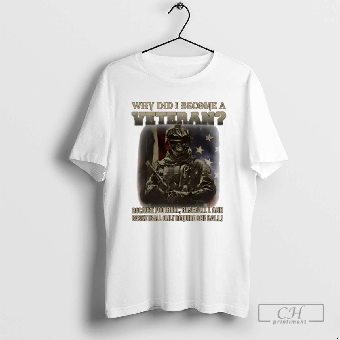 Why Did I Become A Veteran Because Football Beseball T Shirts